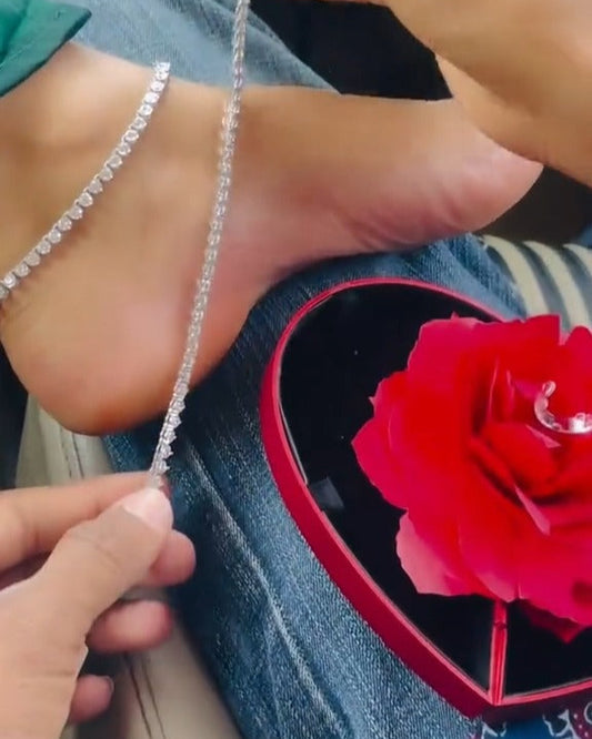 Sliver Anklet/pazaib Pair