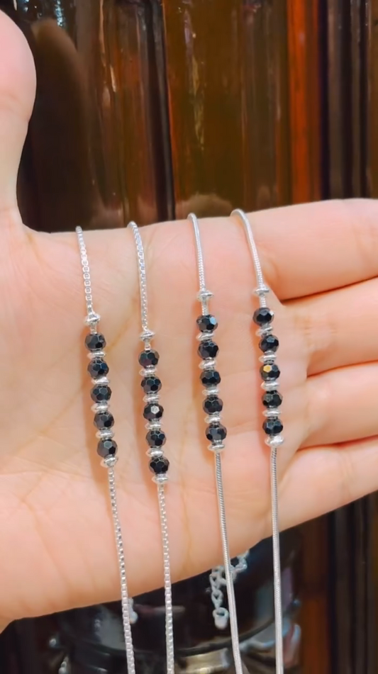 Black stoned Pazaib pair