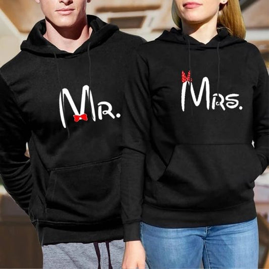 Mr & Mrs Hoodies Black, Best Couple Gift
